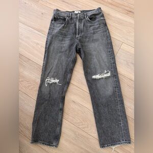Agolde black faded jeans